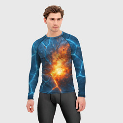 Рашгард мужской Взрыв из объемных плит, цвет: 3D-принт — фото 2