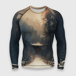 Рашгард мужской Дорога к Японскому храму, цвет: 3D-принт