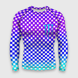 Рашгард мужской Monster шахматная клетка градиент, цвет: 3D-принт