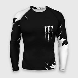 Мужской рашгард Monster energy fire white