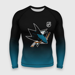 Рашгард мужской Сан Хосе Шаркс - градиент, цвет: 3D-принт