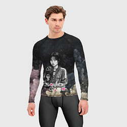 Рашгард мужской Игрок 067 с маской - Игра в кальмара, цвет: 3D-принт — фото 2