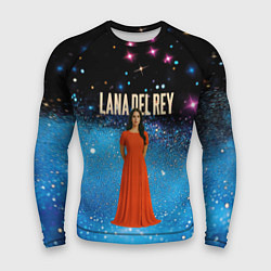 Рашгард мужской Lana Del Rey в оранжевом длинном платье, цвет: 3D-принт