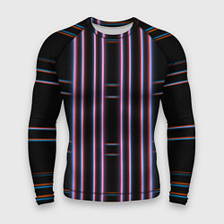 Рашгард мужской Neon red blue black, цвет: 3D-принт