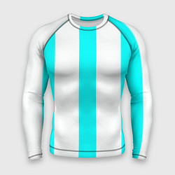 Мужской рашгард Color light blue white lines