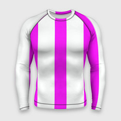 Мужской рашгард Color white pink lines