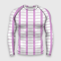 Рашгард мужской Color white cage pink line, цвет: 3D-принт
