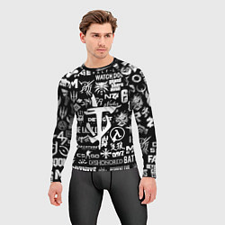 Рашгард мужской Doom логотипы всех игр, цвет: 3D-принт — фото 2