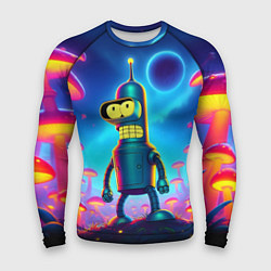 Рашгард мужской Сынишка Бендера в сказочном лесу светящихся грибов, цвет: 3D-принт