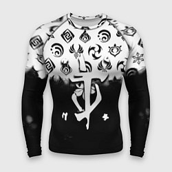 Рашгард мужской Doom черно белые аниме, цвет: 3D-принт