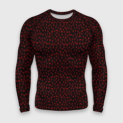 Рашгард мужской Древние защитные руны красные на чёрном, цвет: 3D-принт
