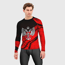 Рашгард мужской Федерация бокса России - красный, цвет: 3D-принт — фото 2