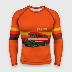 Рашгард мужской Ретро автобус ГАЗ-55 поп-арт, цвет: 3D-принт