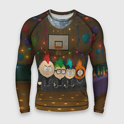 Мужской рашгард Южный парк панки на школьной дискотеке