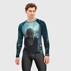 Рашгард мужской Цири сидит под дождем, цвет: 3D-принт — фото 2