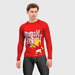 Рашгард мужской Граффити Арсенал и Барт Симпсон, цвет: 3D-принт — фото 2