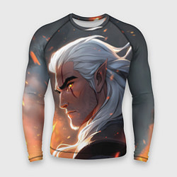 Рашгард мужской Ведьмак в аниме стиле, цвет: 3D-принт