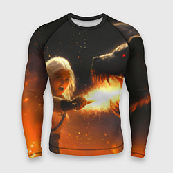 Рашгард мужской Цири сражается с монстром медведем, цвет: 3D-принт