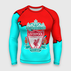 Рашгард мужской Liverpool краски текстура штрихи, цвет: 3D-принт