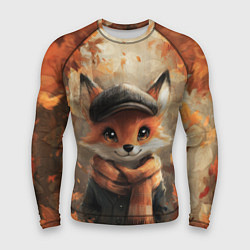Рашгард мужской Милый осенний лисёнок, цвет: 3D-принт