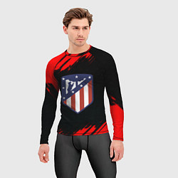 Рашгард мужской Атлетико Мадрид красные краски, цвет: 3D-принт — фото 2