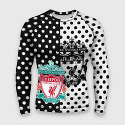 Мужской рашгард Liverpool черно белые точки