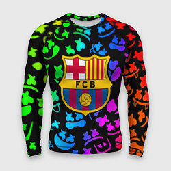 Рашгард мужской Барселона x Маршмэллоу неоновый градиент, цвет: 3D-принт