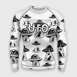Рашгард мужской UFO и котики, цвет: 3D-принт
