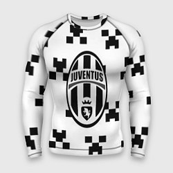 Рашгард мужской Juventus x minecraft pattern, цвет: 3D-принт