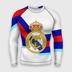 Рашгард мужской Real Madrid текстура полосы, цвет: 3D-принт