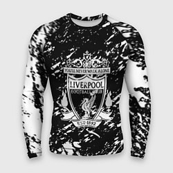 Рашгард мужской Ливерпуль белые штриха красок, цвет: 3D-принт