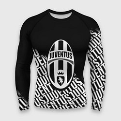 Рашгард мужской Ювентус надписи лого, цвет: 3D-принт