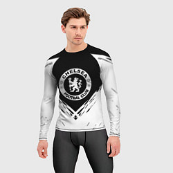 Рашгард мужской Челси белые краски, цвет: 3D-принт — фото 2