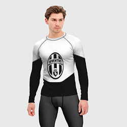 Рашгард мужской Juventus полосы, цвет: 3D-принт — фото 2