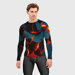 Рашгард мужской Orange glow, цвет: 3D-принт — фото 2