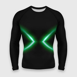 Рашгард мужской Neon green lines, цвет: 3D-принт
