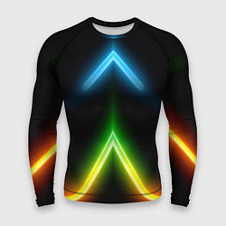 Рашгард мужской Neon multicolored lines, цвет: 3D-принт