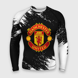 Рашгард мужской Манчестер Юнайтед белые краски, цвет: 3D-принт