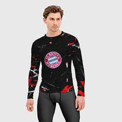 Рашгард мужской Бавария Мюнхен штрихи красок, цвет: 3D-принт — фото 2