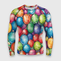 Рашгард мужской Россыпь новогодних шаров, цвет: 3D-принт