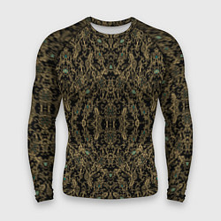 Мужской рашгард Славяно - русский орнамент узоры с позолотой