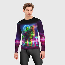 Рашгард мужской Космонавт Шрук в неоновом скафандре на загадочной, цвет: 3D-принт — фото 2