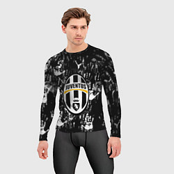 Рашгард мужской Ювентус текстура руки краски, цвет: 3D-принт — фото 2