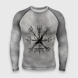 Рашгард мужской Мистический ворон в руническом компасе вегвизир, цвет: 3D-принт