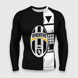 Рашгард мужской Ювентус геометрия белая, цвет: 3D-принт