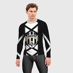 Рашгард мужской Ювентус геометрия полосы линии, цвет: 3D-принт — фото 2