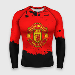 Мужской рашгард Манчестер Юнайтед краски брызги