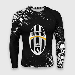 Мужской рашгард Ювентус черепа краски