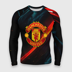 Рашгард мужской Манчестер Юнайтед абстракция, цвет: 3D-принт
