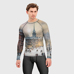 Рашгард мужской Снежный зимний Питер, цвет: 3D-принт — фото 2